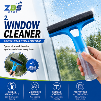 4-in-1 Car Cleaning Bundle | Car Duster, Window Cleaner, 60ml Car Shampoo & Microfiber Cloth