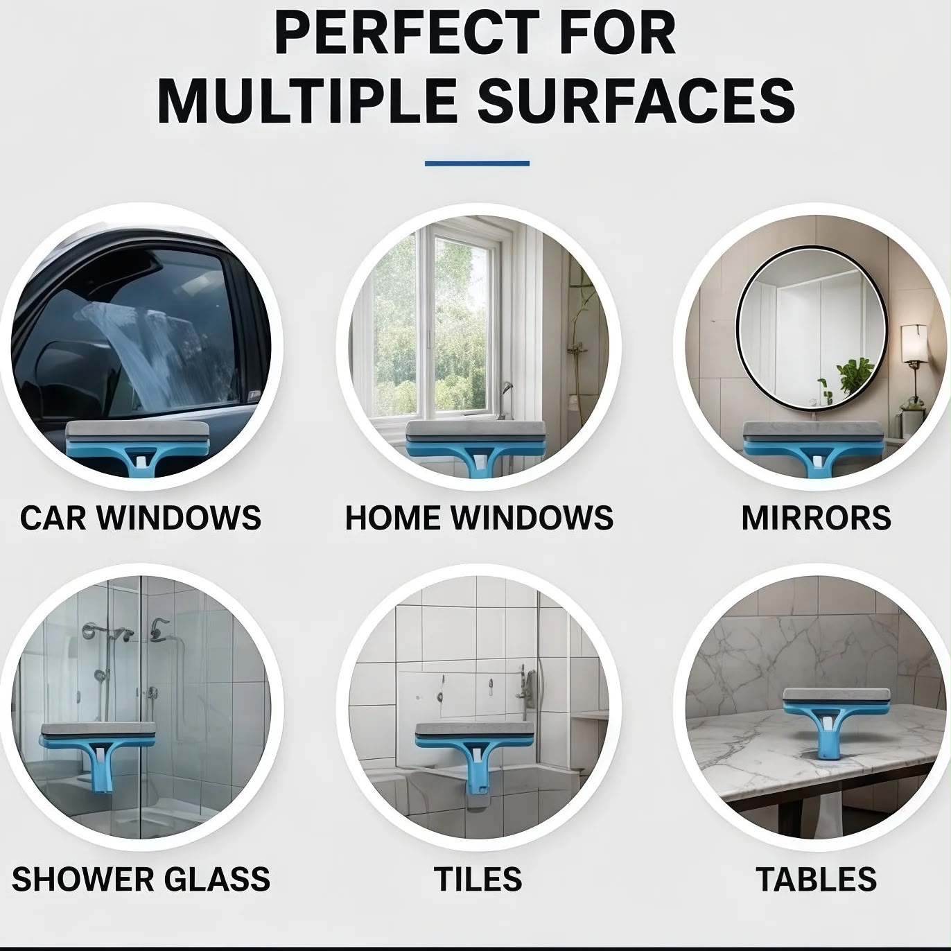 3-in-1 Window Cleaning Wiper with Spray Bottle
