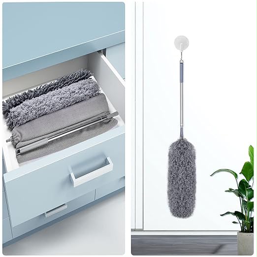 Microfiber Feather Duster with Extension Pole