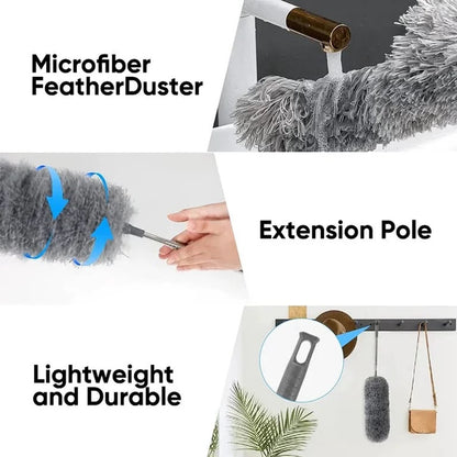 Microfiber Feather Duster with Extension Pole